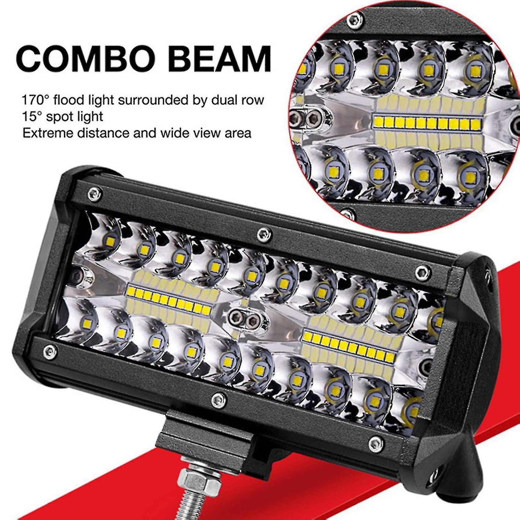 2pcs Led Bar 7 Inch Led Bar 3 Rows Combo Beam B