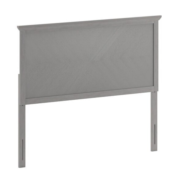 Solid Wood Herringbone Patterned Headboard Only - - 37825685