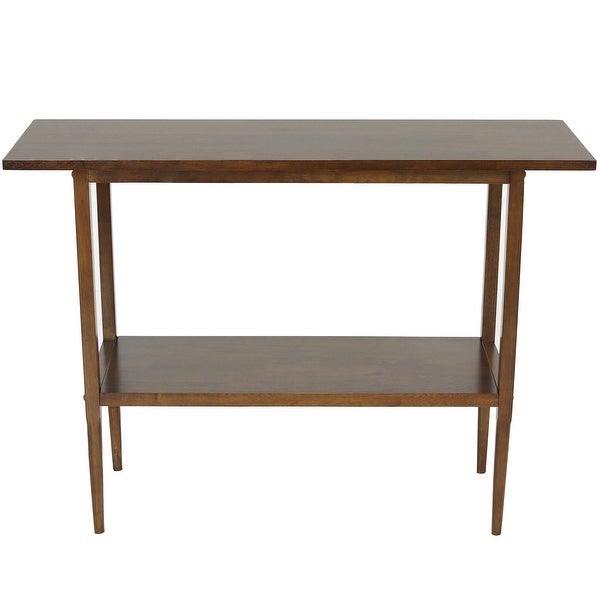 Lawrence Wooden Sofa Console Table - Dark Walnut