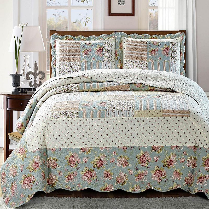 Annabel Sweet Home Reversible Quilted Coverlet Set