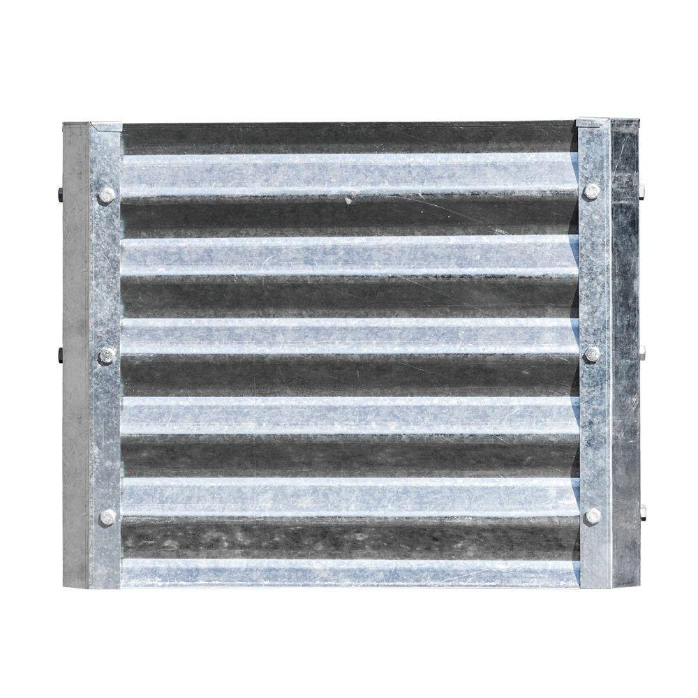 EarthMark Alto Series 22 in. x 22 in. x 17 in. Square Galvanized Metal Planter MGB-H041