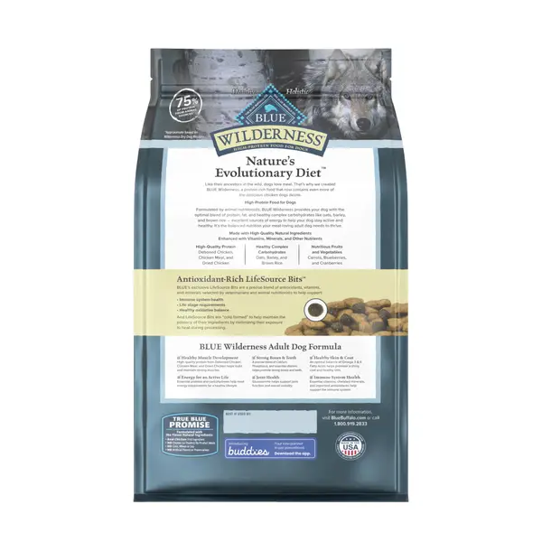 Blue Buffalo Wilderness 4.5 lb Chicken High Protein Adult Dry Dog Food plus Wholesome Grains