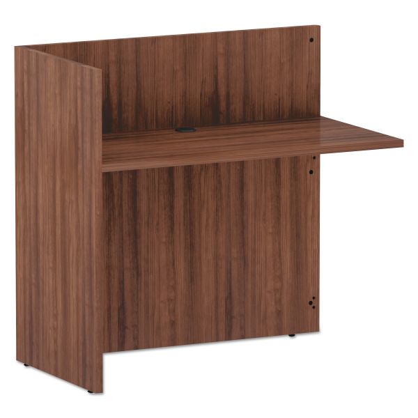 Alera Valencia Series Reversible Reception Return， 44.13w x 23.63d x 41.5h， Modern Walnut