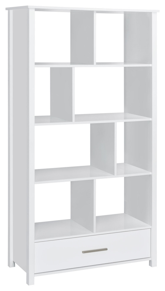 Dylan Rectangular 8 shelf Bookcase Bookcase White   Modern   Bookcases   by Modon  Houzz