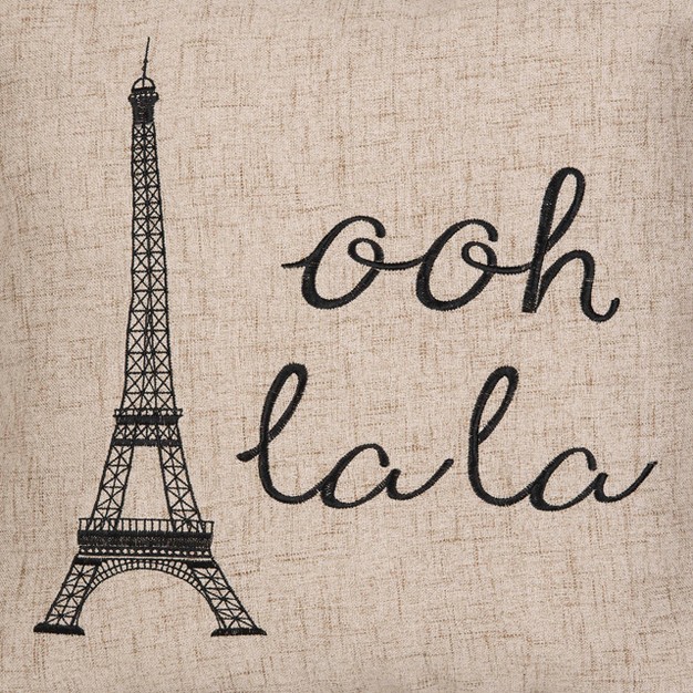 X 20 quot Ooh La Paris Embroidered Pillow