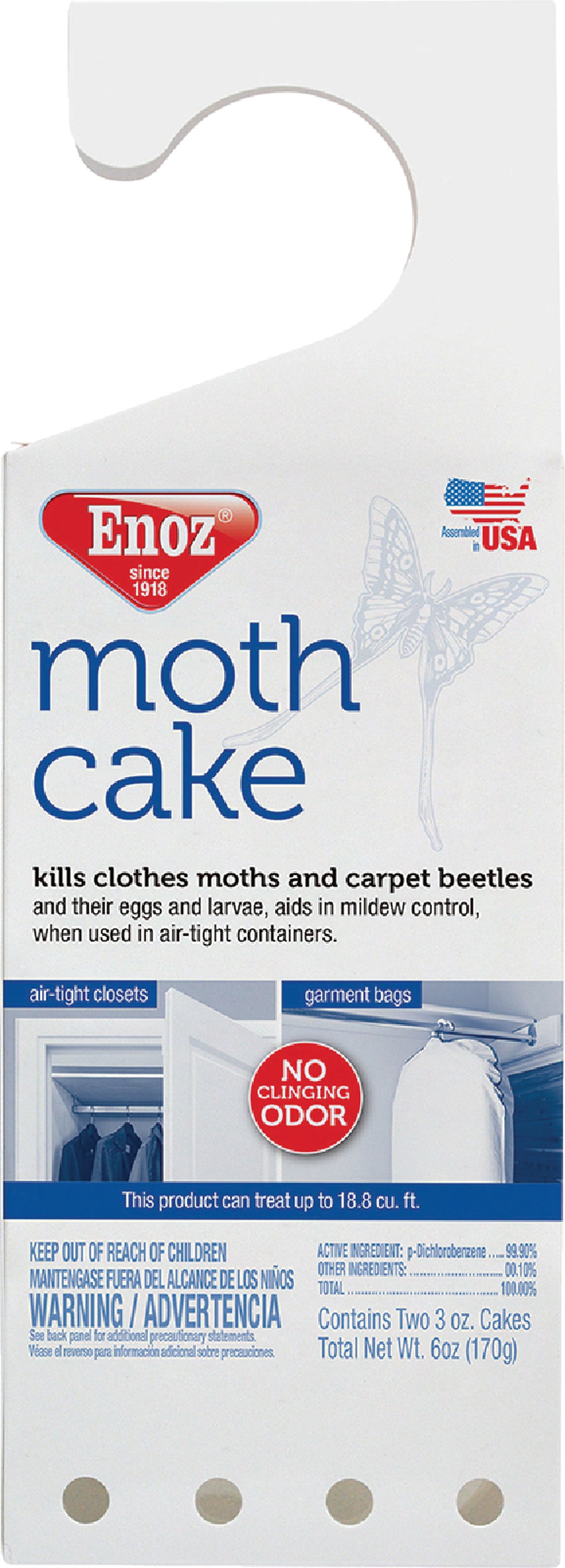 Enoz Moth Bar Closet Freshener (1) 6 Oz. Cake