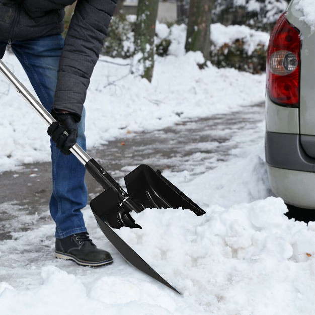 Costway 3 in 1 Snow Shovel W ice Scraper amp snow Brush Portable Shovel Kit