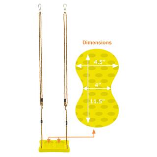 SWINGAN Machrus Swingan One Of A Kind Standing Swing With Adjustable Ropes Fully Assembled Yellow SWSSR-YL