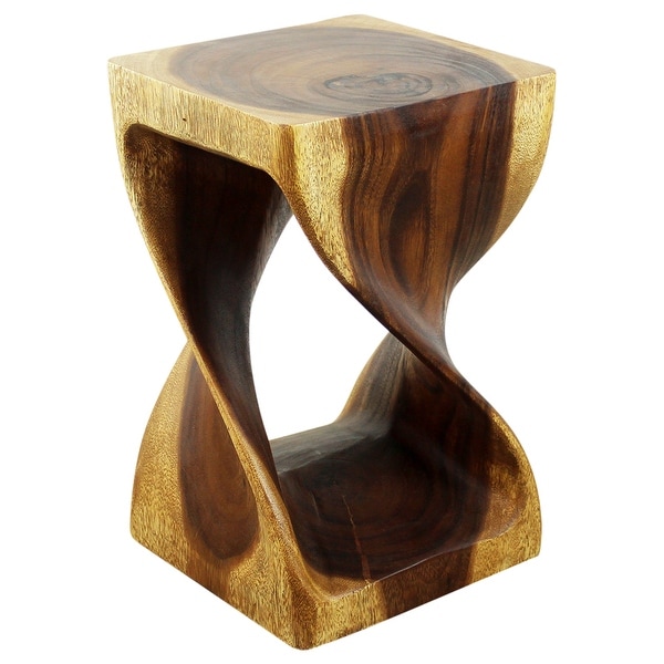 Haussmann? Original Wood Twist Stool 10 X 10 X 16 In High Walnut Oil - 10 x 10 x 16