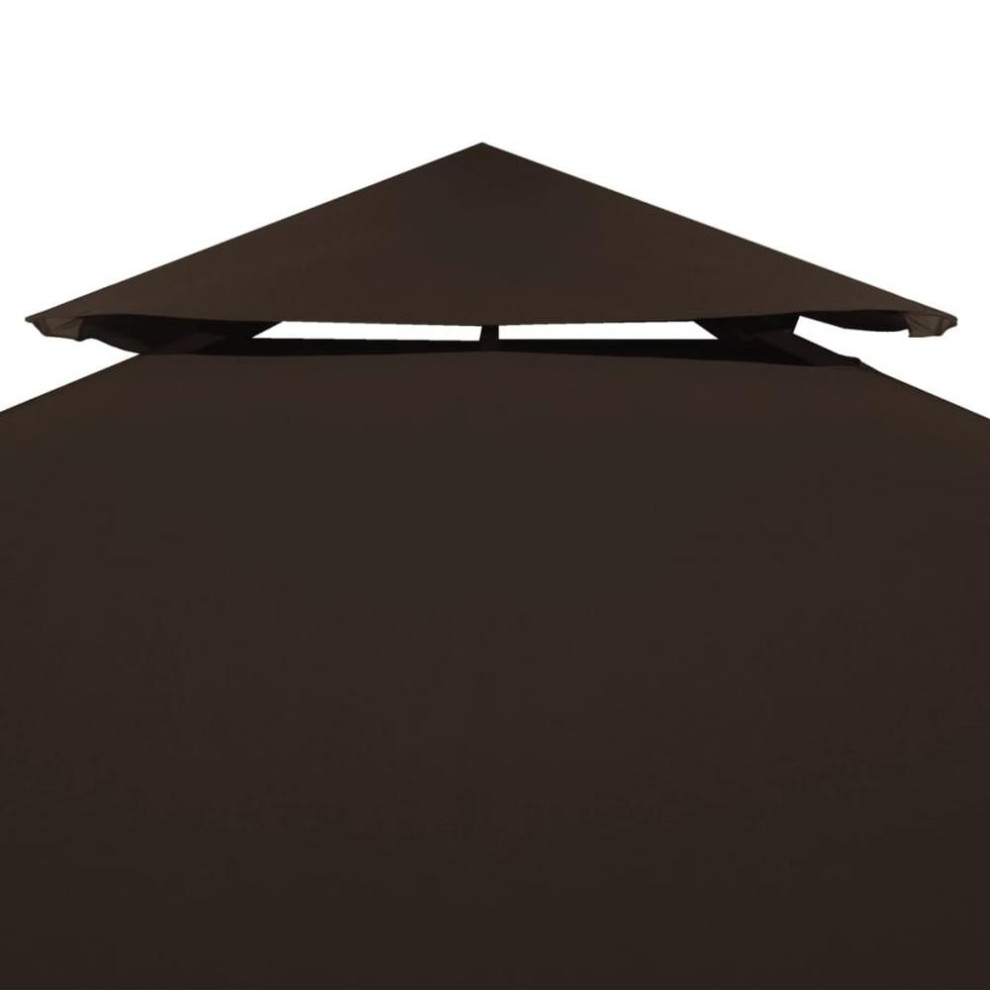 vidaXL 2 Tier Gazebo Top Cover 9.1 oz/yd² 9.8  x27x9.8  x27Brown  46615   Contemporary   Gazebos   by BisonOffice  Houzz