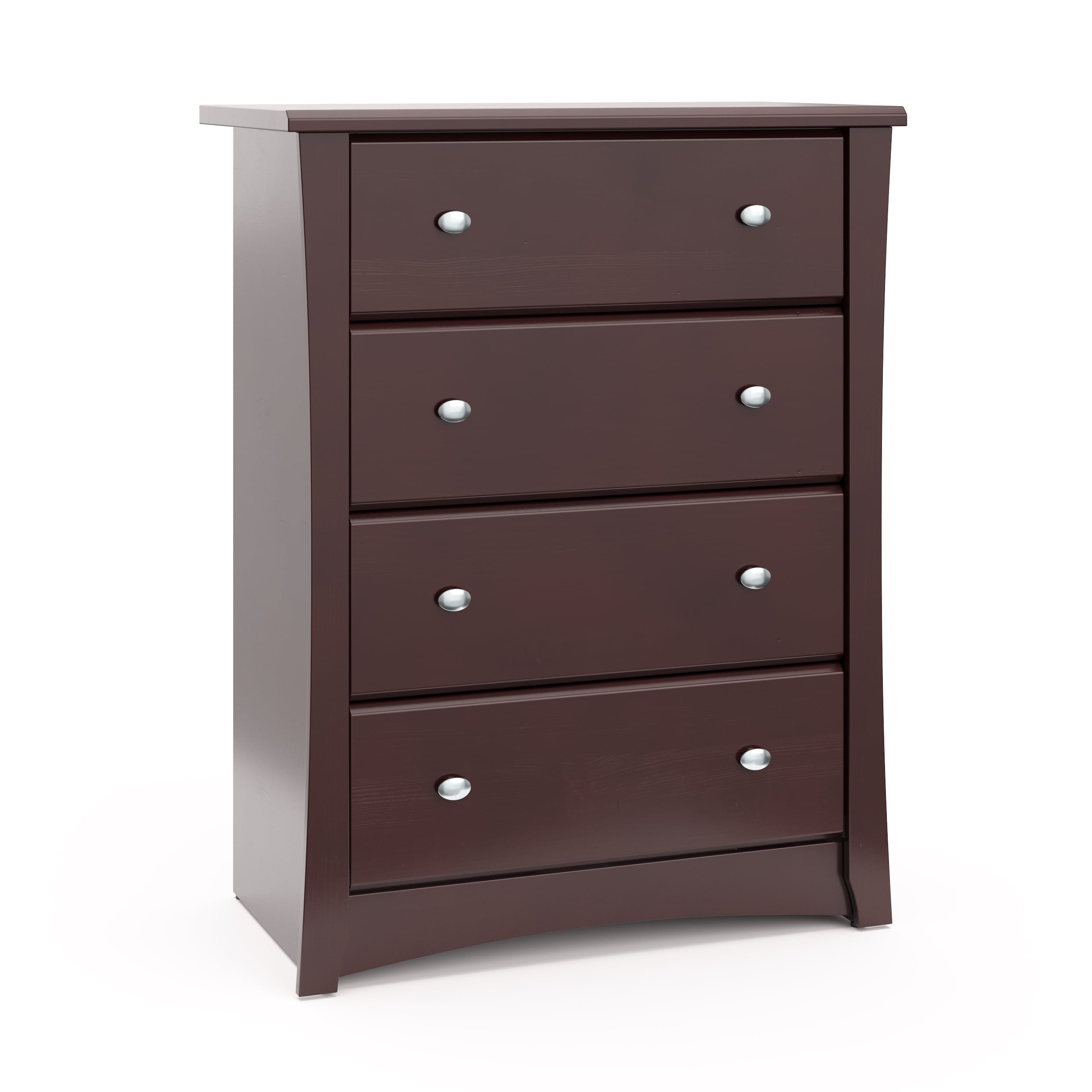 Storkcraft Crescent 4 Drawer Modern Vertical Dresser Espresso