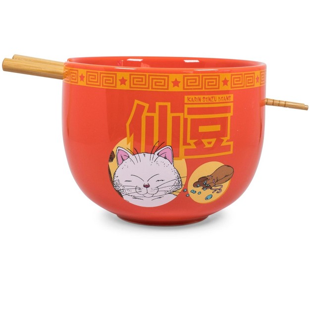 Just Funky Dragon Ball Z Karin Japanese Dinnerware Set 16 ounce Ramen Bowl And Chopsticks