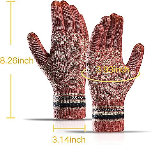 Winter Hat Scarf And Touch Screen Gloves ( Plum Red)