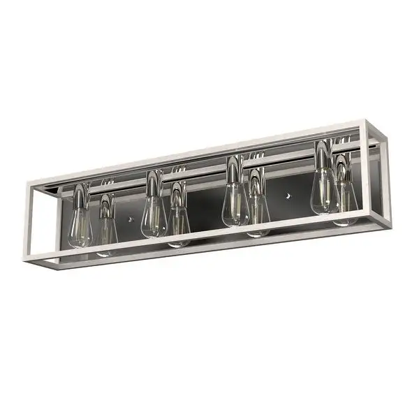 Hunter Squire Manor 4-Light Vanity Wall Light Damp Rated, Modern Farmhouse