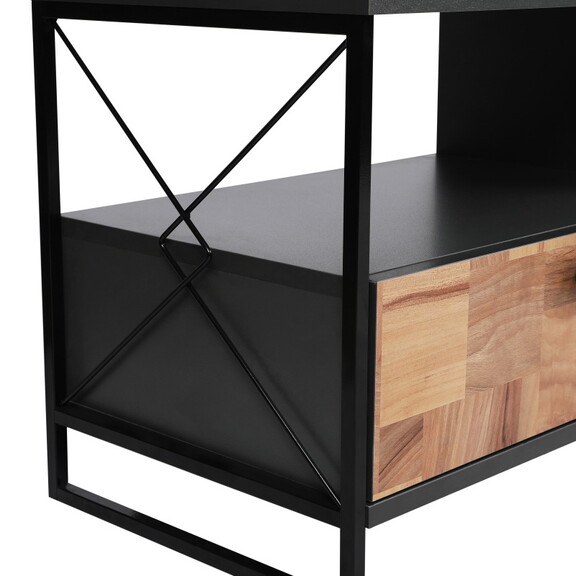 71 inch Industrial Wooden TV Stand Media Entertain...