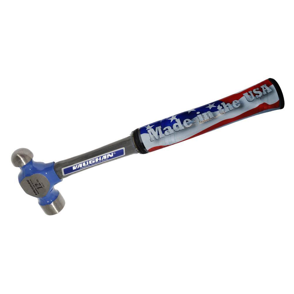 Vaughan 12 oz. Steel Ball Pein Hammer with 13 in. Fiberglass Handle FS2012