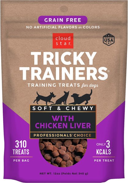 Cloud Star Tricky Trainers Chewy Liver Flavor Grain-Free Dog Treats