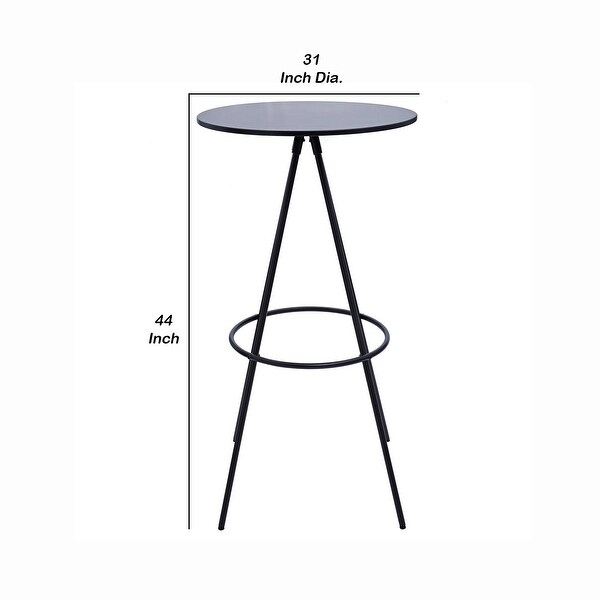 44 Inch Modern Bar Table， Hairpin Legs， Spacer， Composite Wood Surface