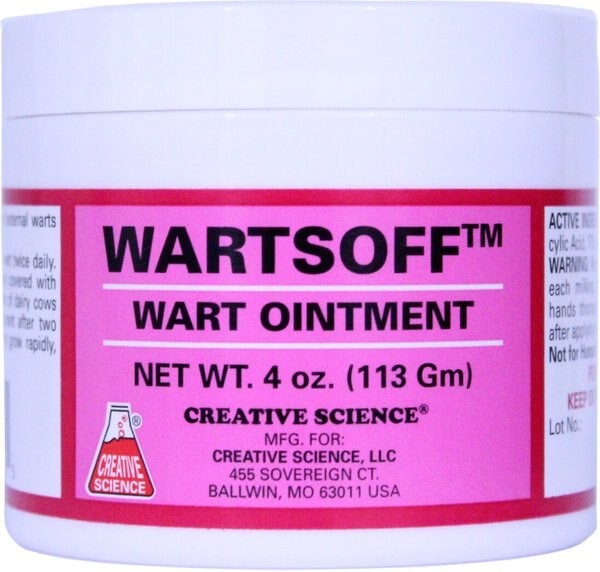 Creative Science Wartsoff Wart Dog and Horse Ointment， 4-oz jar