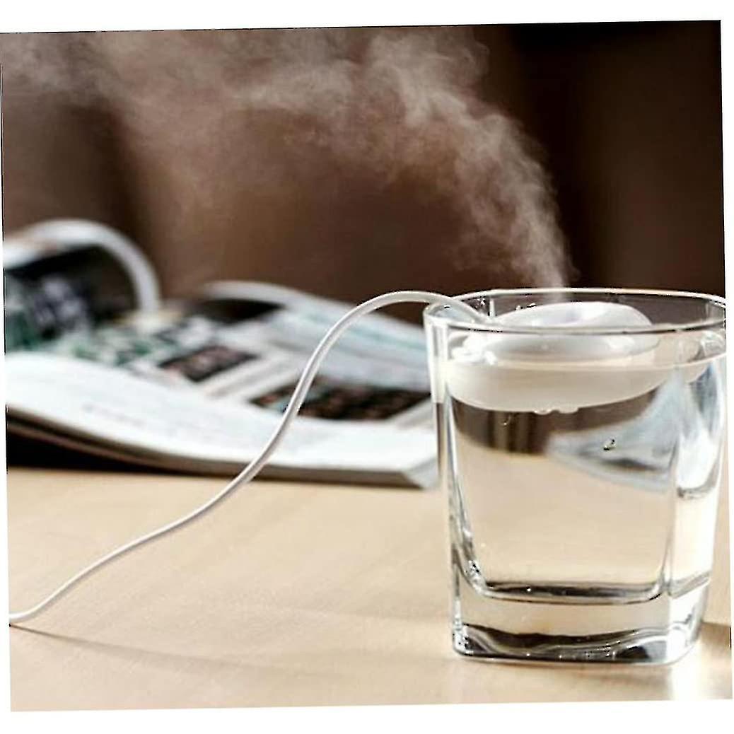 Mini Usb Air Humidifier Rechargeable Float Water Donut Shape Humidifier For Home Office White，mini Humidifier