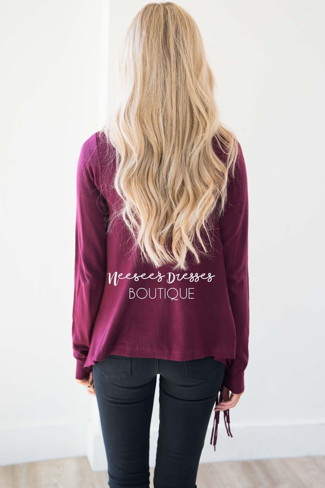 New Stories Fringe Wrap Sweater