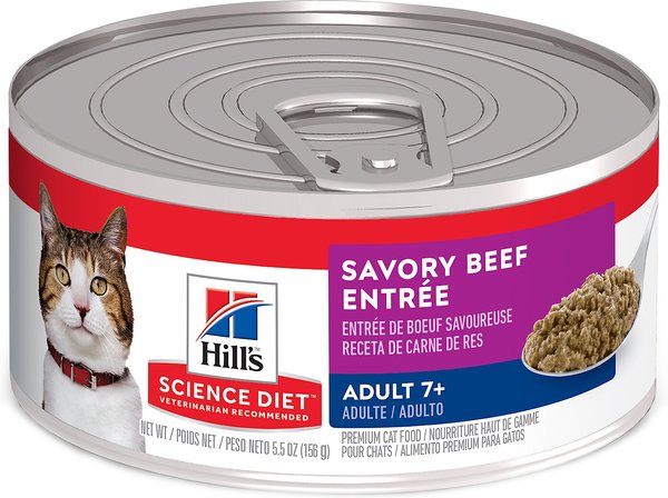 Hill's Science Diet Adult 7+ Savory Beef Entree Canned Cat Food