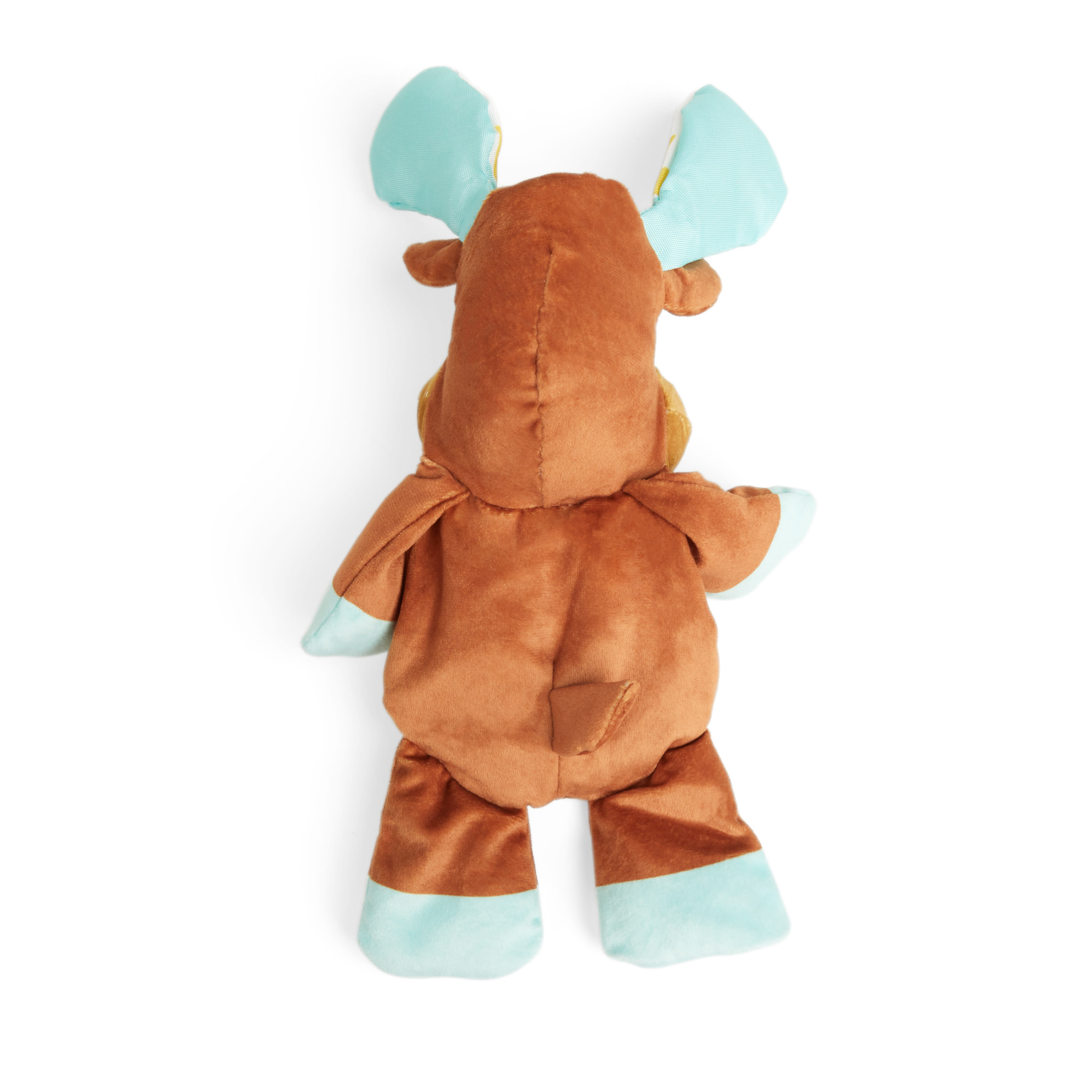 More and Merrier Plush Hanukkah Flat Moose Dog Toy， Large