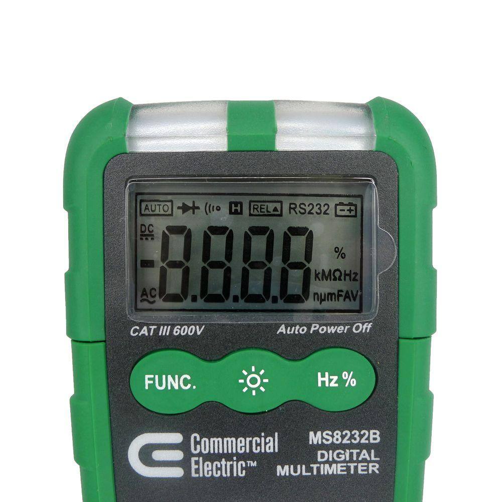 Commercial Electric Auto-Ranging Digital Multimeter MS8232B