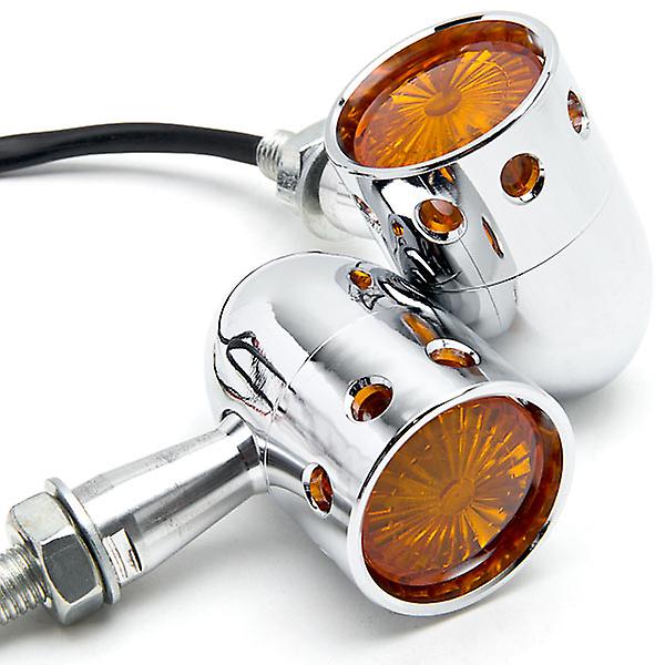 2pcs Chrome Motorcycle Turn Signals Blinker Lights Compatible with Honda Gold Wing Goldwing 1200 1500 1800