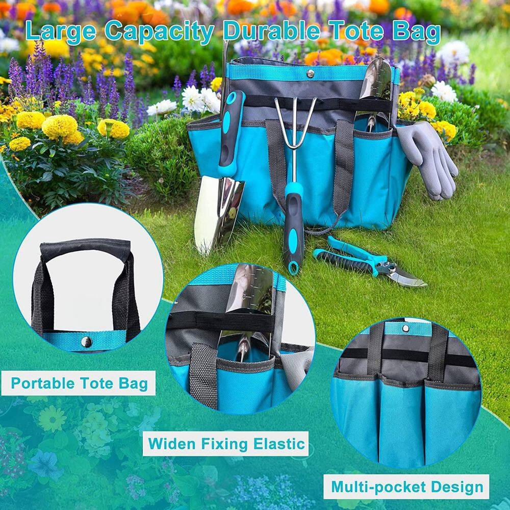 7-Piece Heavy-Duty Stainless Steel Garden Tool Set B0B8YX8LWQ