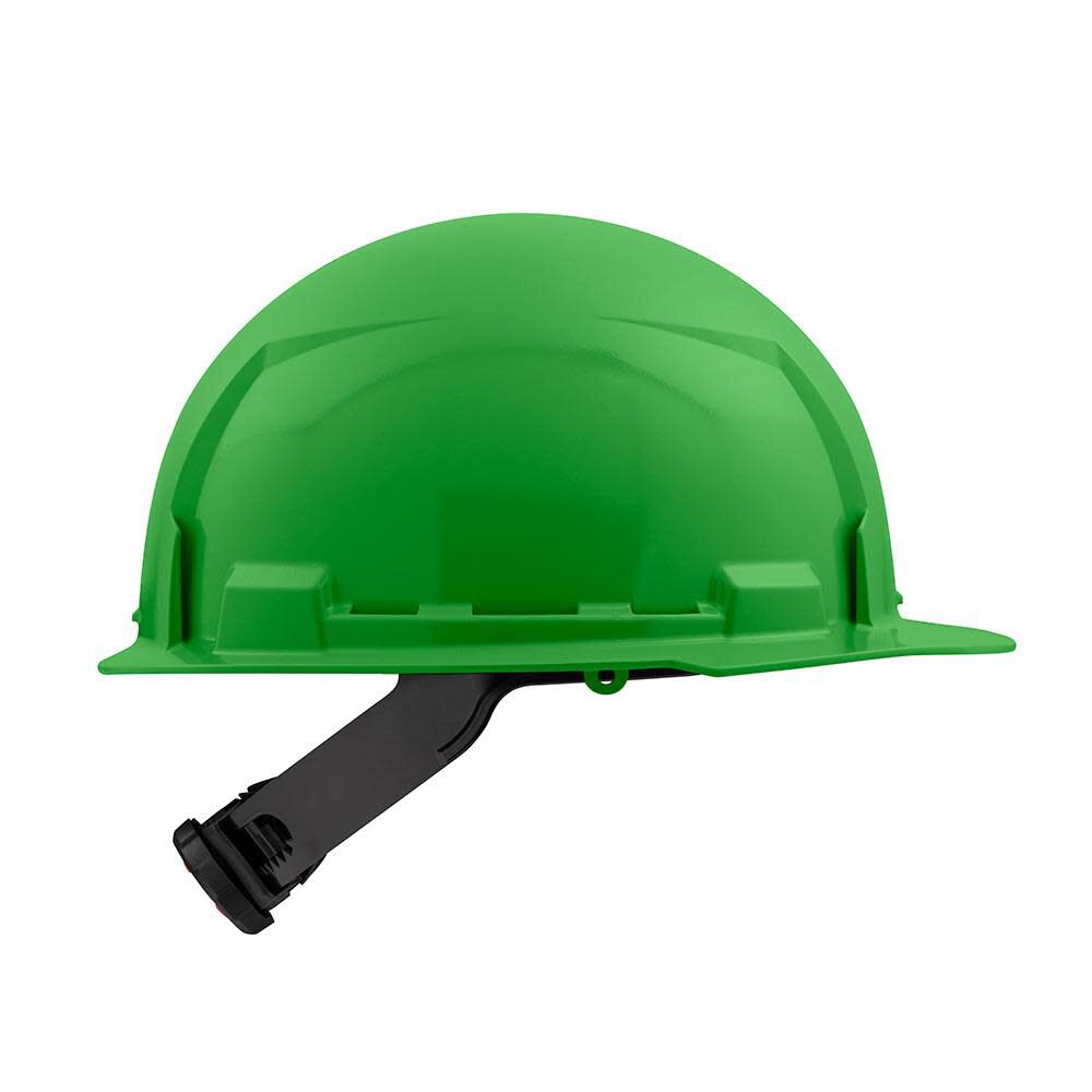 MW Hard Hat Green Front Brim with 4pt Ratcheting Suspension Type 1 Class E 48-73-1106 from MW