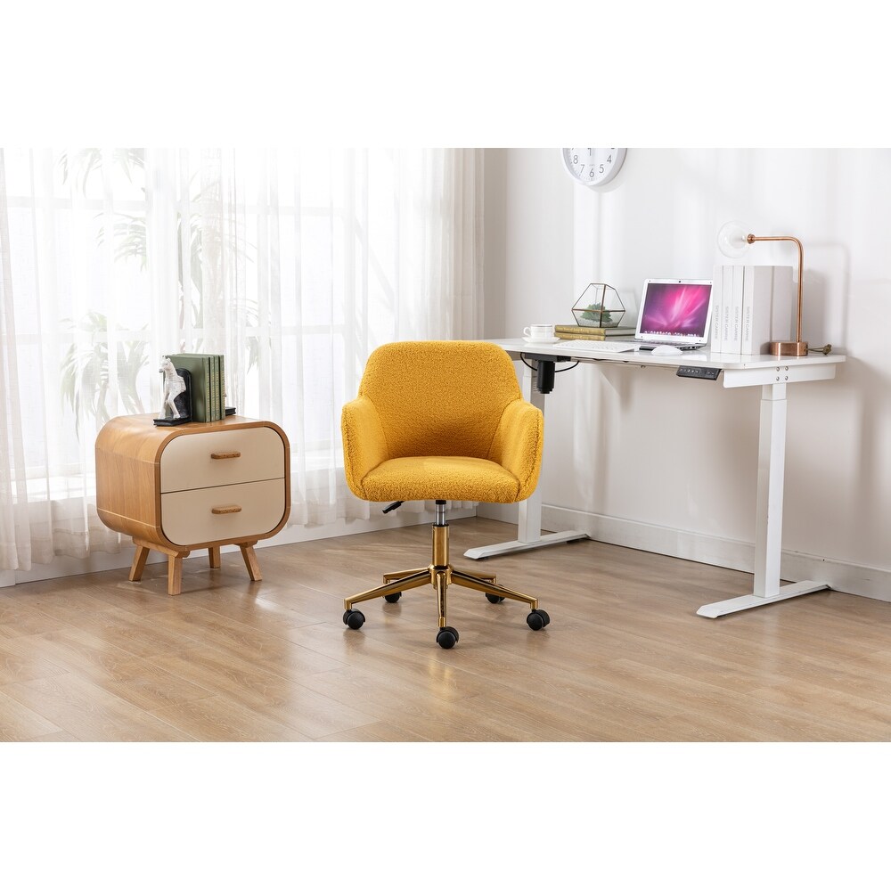 Ergonomic Swivel Office Chair Adjustable Accent Chairs with Wheels