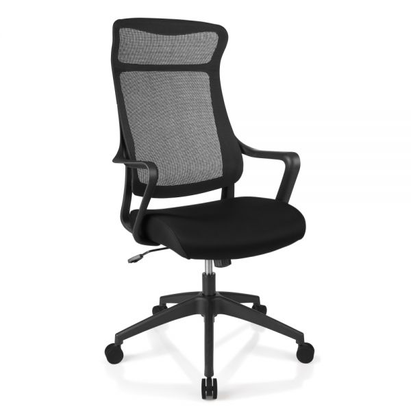 Lenzer Mesh High-Back Task Chair， Black， BIFMA Certified