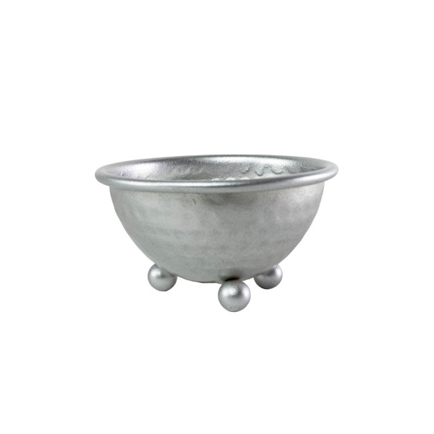 Hammered Bowl Silver Metal Foreside Home amp Garden