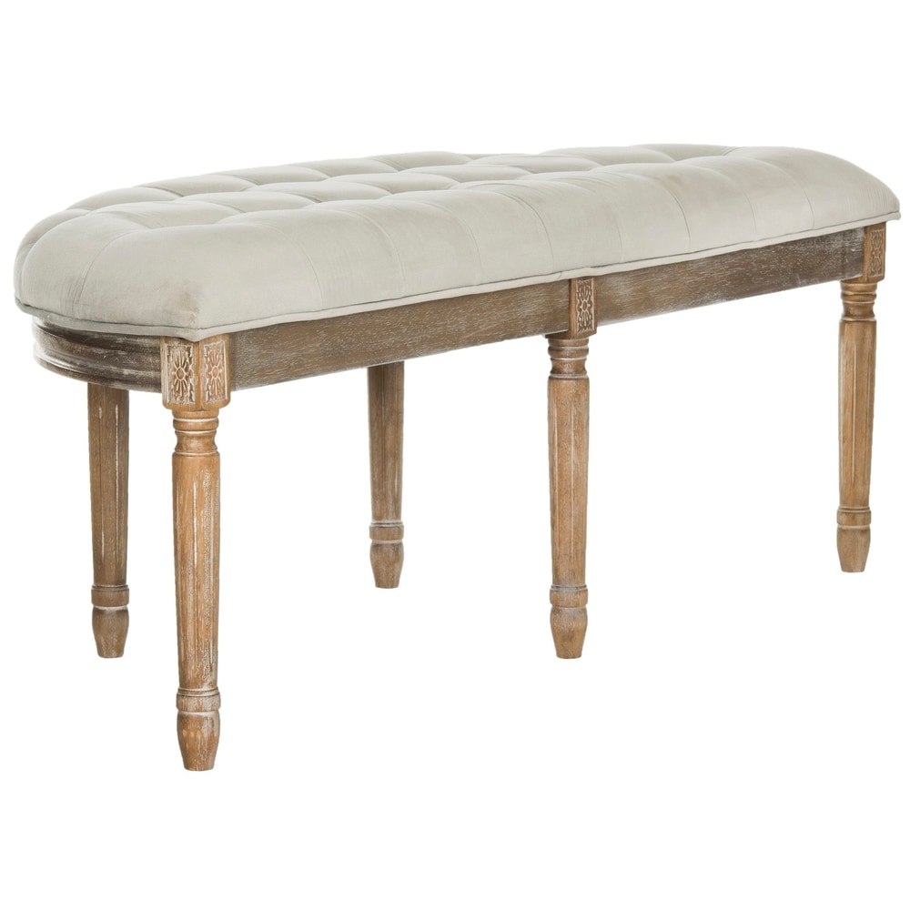 SAFAVIEH Abilene Rustic Semi Circle Grey Bench   50\