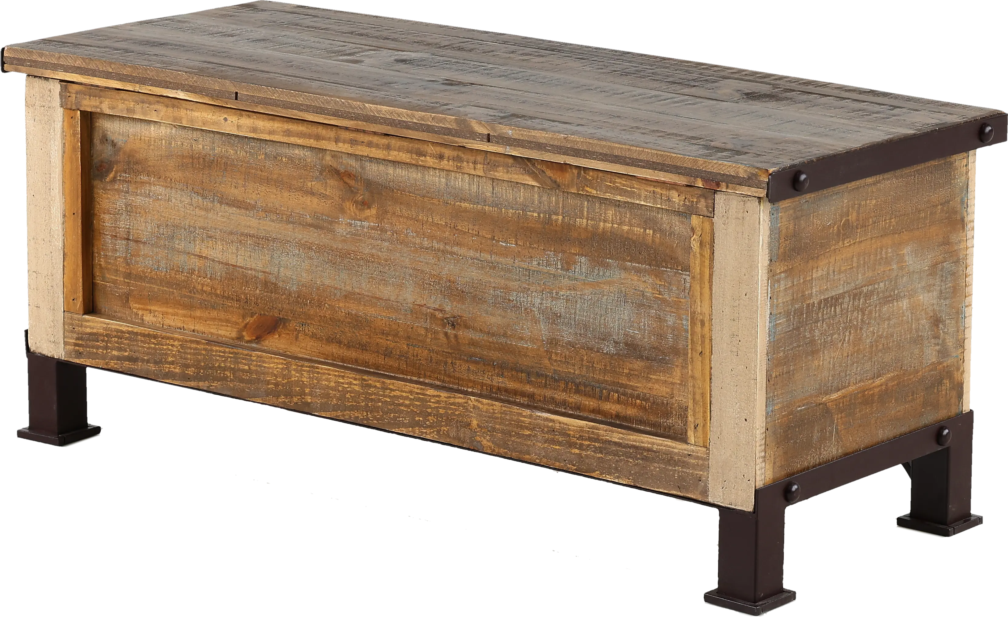 Antique Pine Storage Trunk