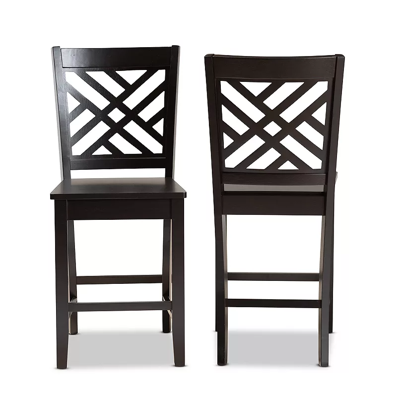 Baxton Studio Caron Counter Stool 2-piece Set