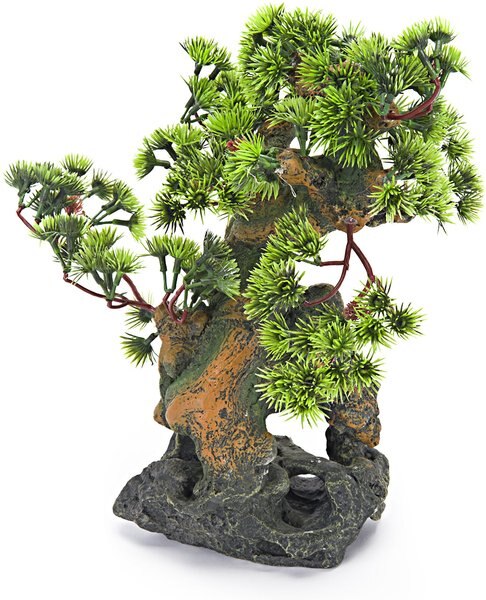 Penn-Plax Bonsai Tree On Rock Aquarium Ornament