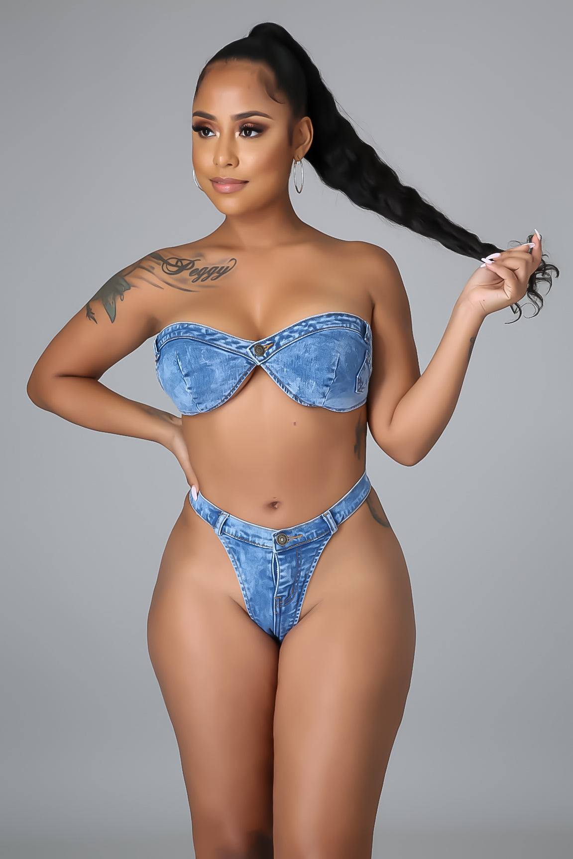 Cardi Denim Set