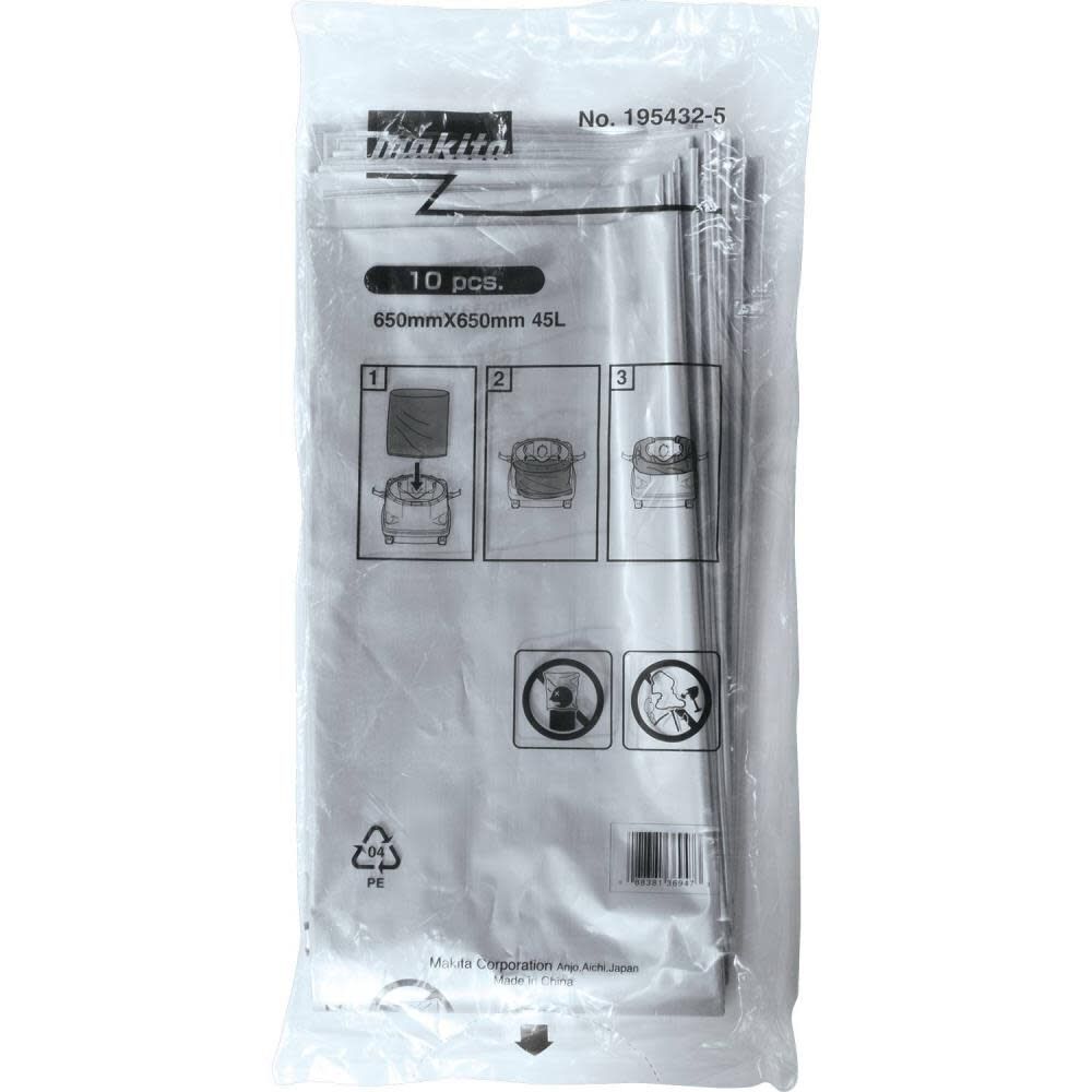 Makita Plastic Disposal Bag 10/pk 195432-5 from Makita