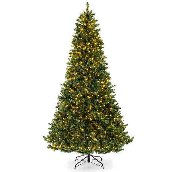 Costway 6FT/7FT/8FT Artificial Xmas Tree with 821/1188/1498 PVC Branch