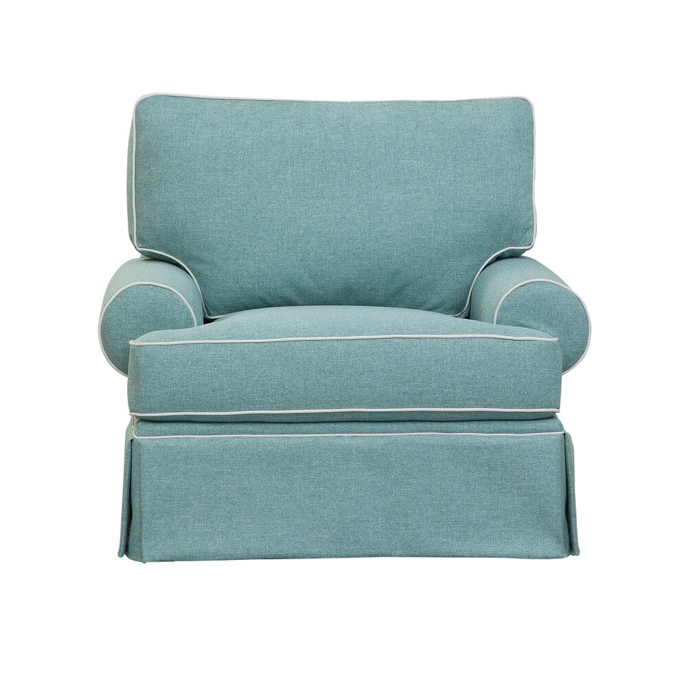 American Furniture Classics Model Coastal Aqua Series Upholstered Arm Chair