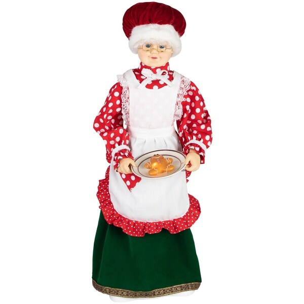 24 Animated Musical Mrs. Claus Gingerbread Cookie Christmas Figure