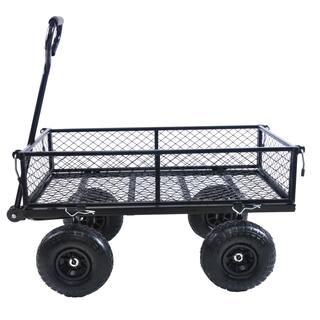 Siavonce Wagon Cart Garden Cart Trucks Make It Easier To Transport Firewood DB-ZX-D0102H2RDDA