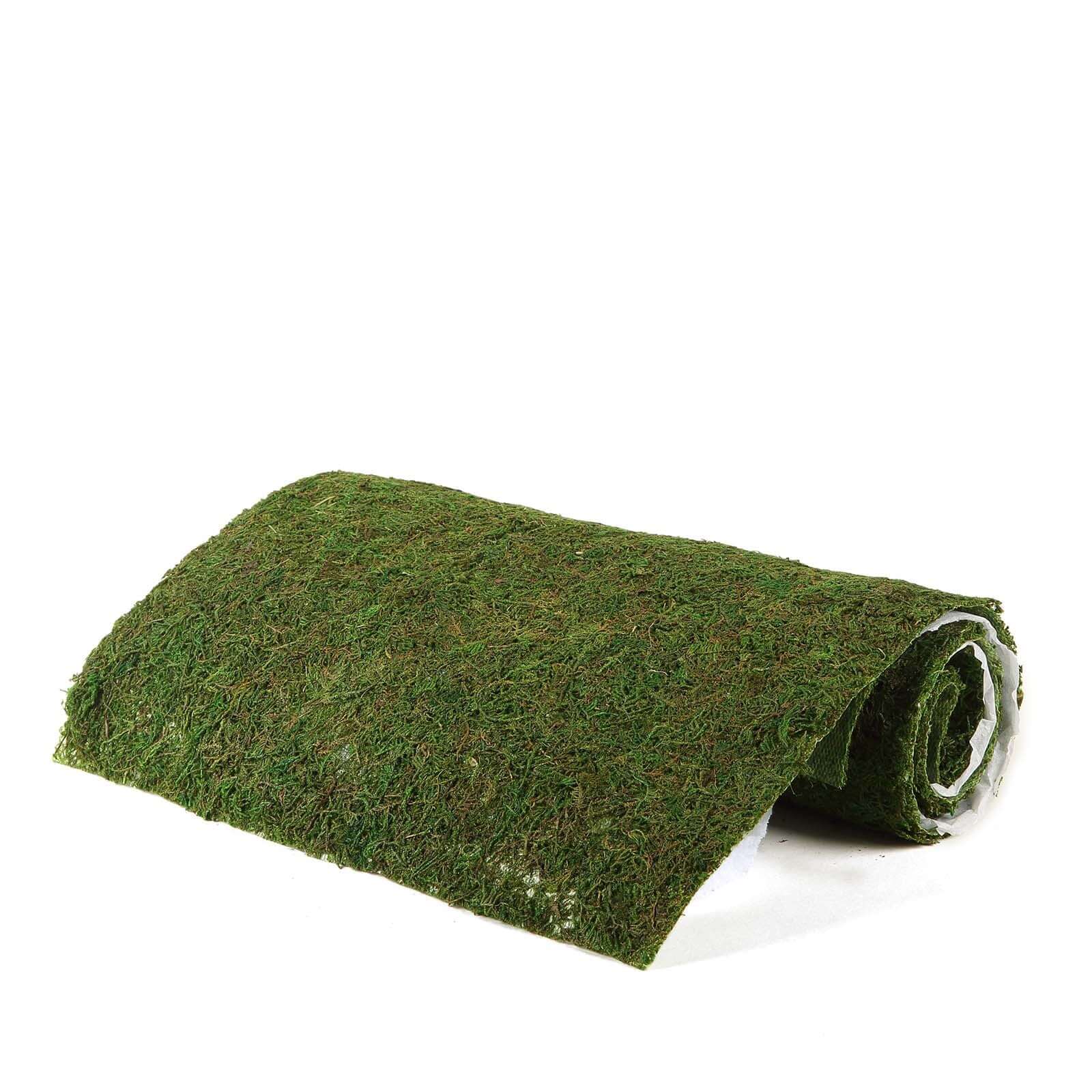 Green Natural Preserved Moss Table Runner With Fishnet Grid 14