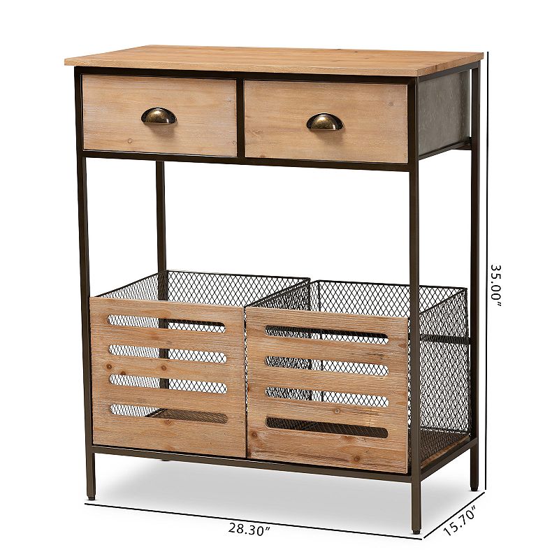 Baxton Studio Abram Kitchen Storage Cabinet