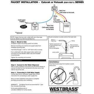 Westbrass 9 in. Velosah 1-Handle Hot Water Dispenser Faucet with Instant Hot Water Tank Matte Black D271HFP-62