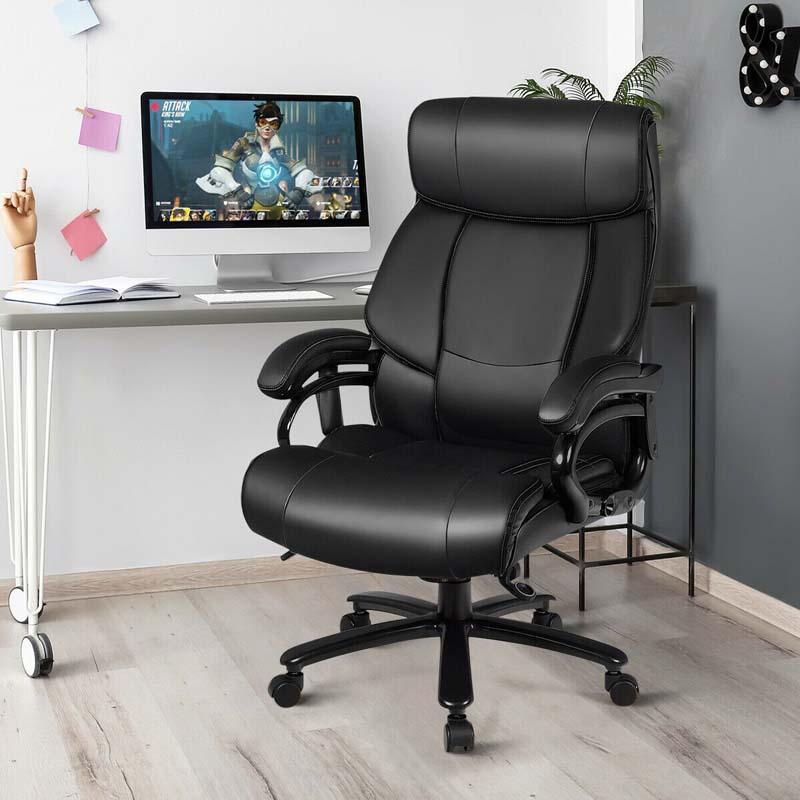 400 LBS Big & Tall Massage Office Chair PU Leather Executive Chair High Back Computer Desk Chair