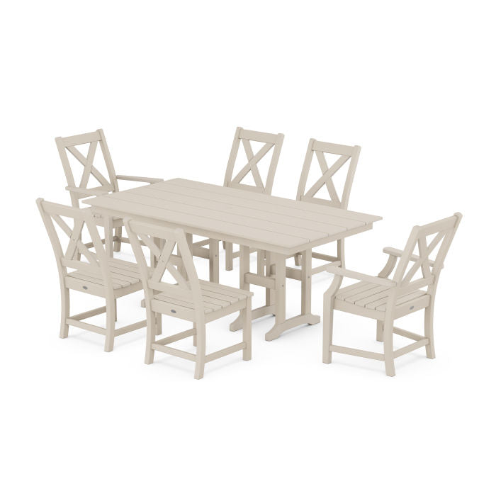 Polywood Braxton 7-Piece Farmhouse Dining Set PWS1170-1