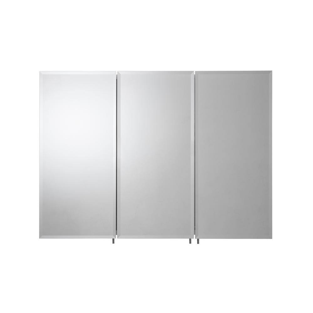 Croydex 36 in. W x 26 in. H x 5-14 in. D Frameless Aluminum Recessed or Surface-Mount Medicine Cabinet with Easy Hang System WC101969YW